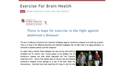 Desktop Screenshot of exerciseforbrainhealth.com