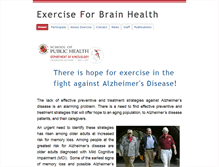 Tablet Screenshot of exerciseforbrainhealth.com